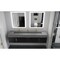 Castello Usa Nile 84-inch Black Vanity Set with Gray Top and Gold Handles CB-MC-84BLK-GLD-2053-GR - alternate 2